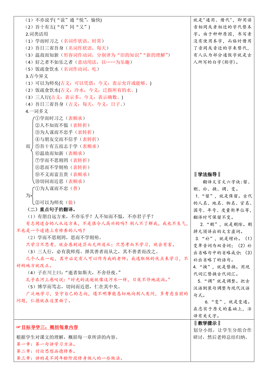 11.《论语》十二章教学设计_第2页