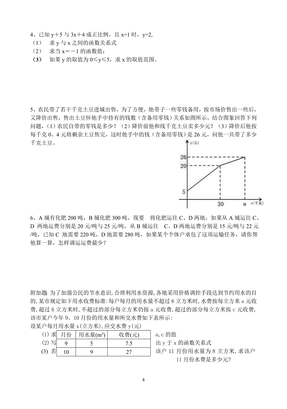 沪科版八年级数学上册第13章一次函数单元测试题ab卷【精】-(1)_第4页