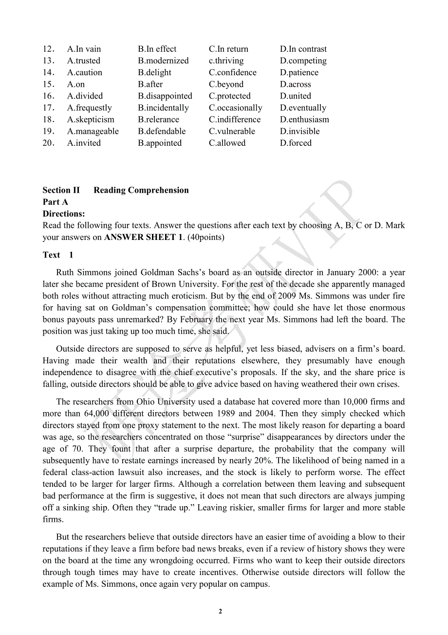 2011年考研英语二真题和答案_第2页