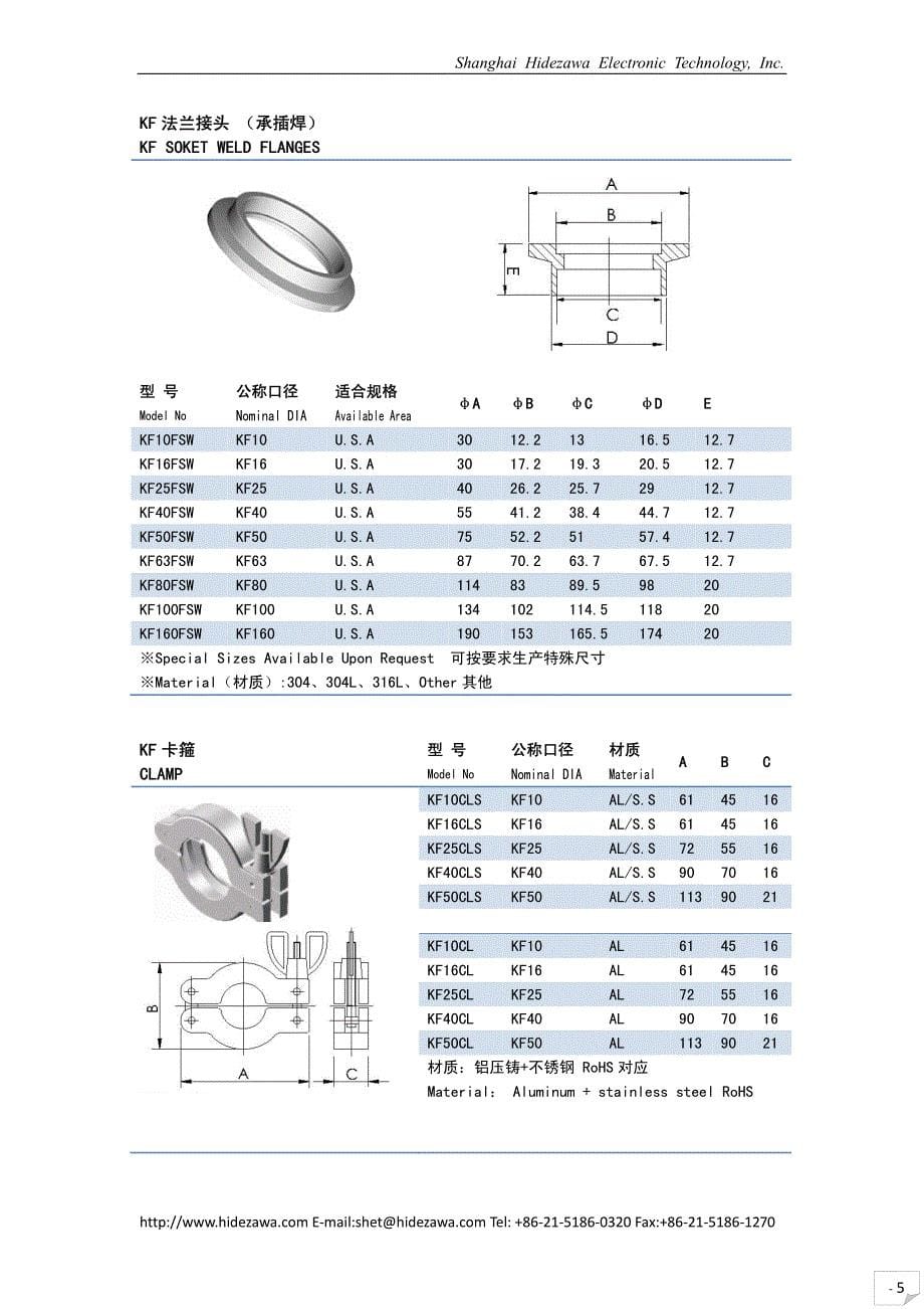 kf-真空法兰参数_第5页