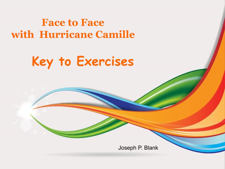 高级英语第一册 unit 1 face to face with hurricane camille 课后答案_第1页