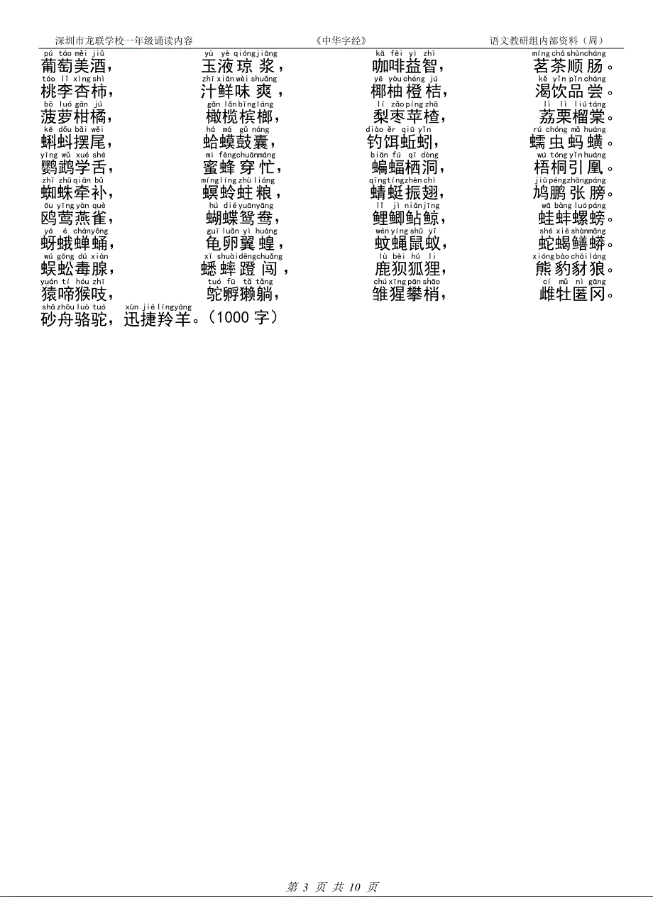 《中华字经》完整注音版(全文精品)_第3页