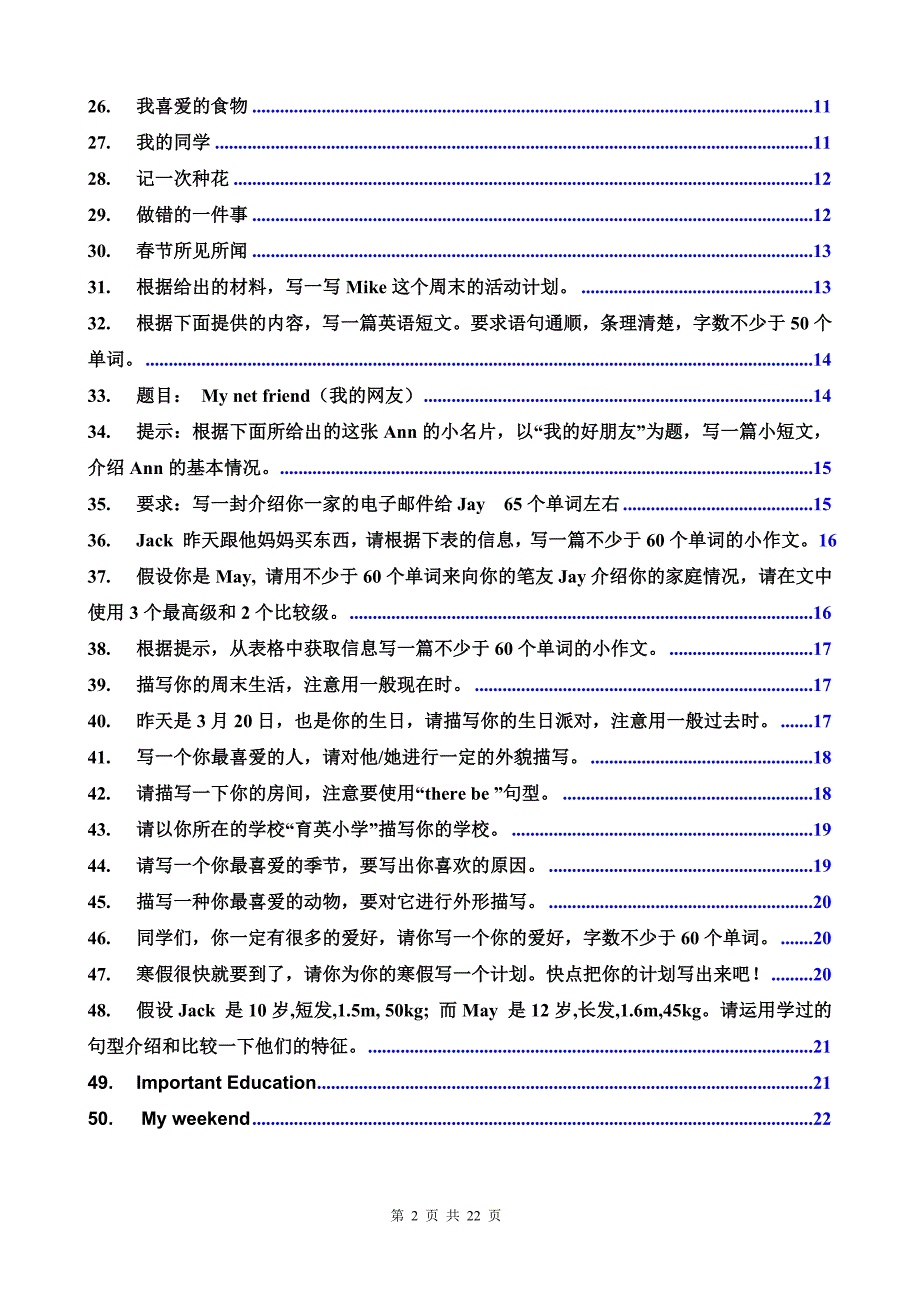 小学生英语作文大全(50篇)_第2页
