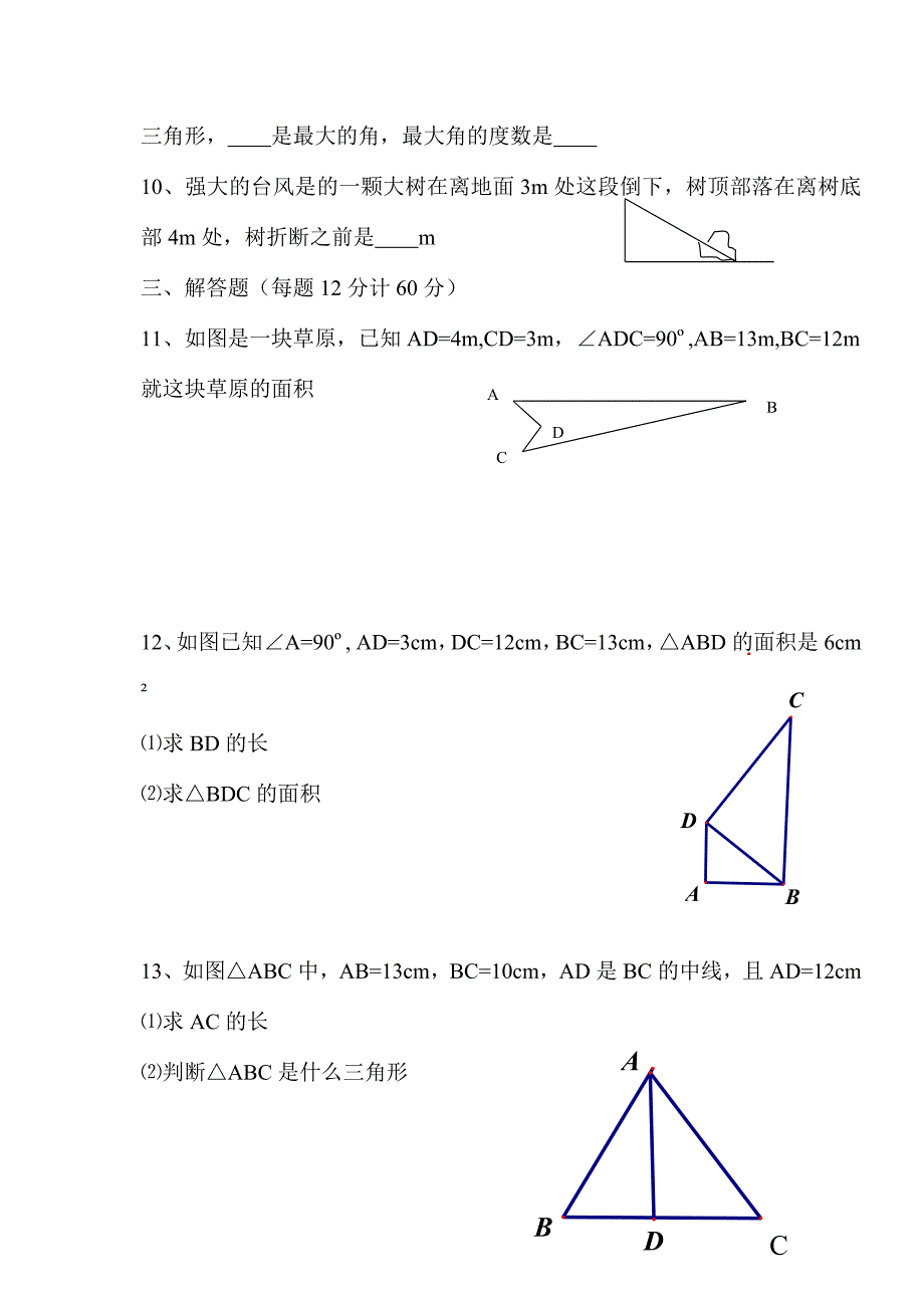 北师大版八年级上册数学第一单元自我测试题_第2页