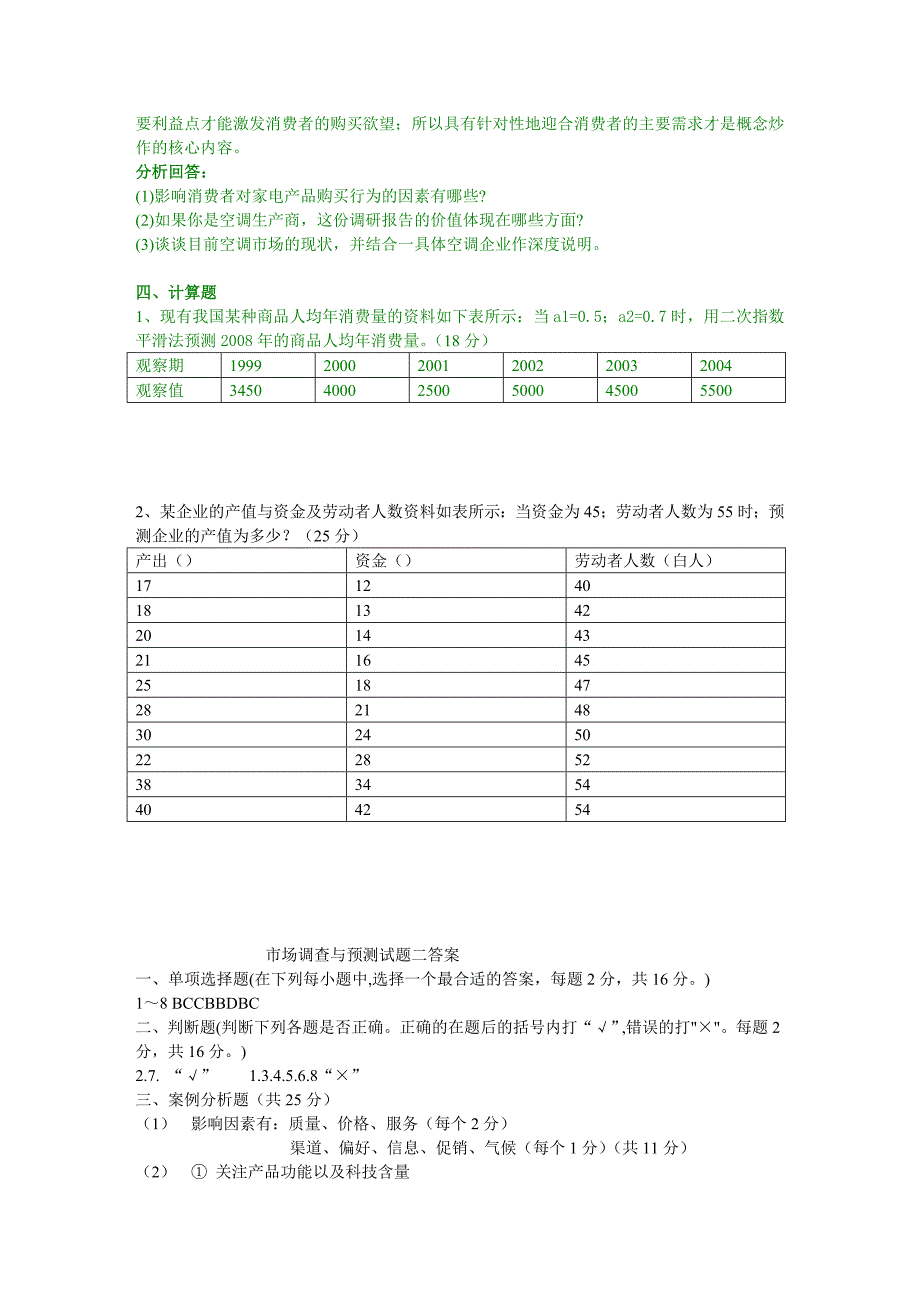 营销市场调查与预测试题及答案_第4页