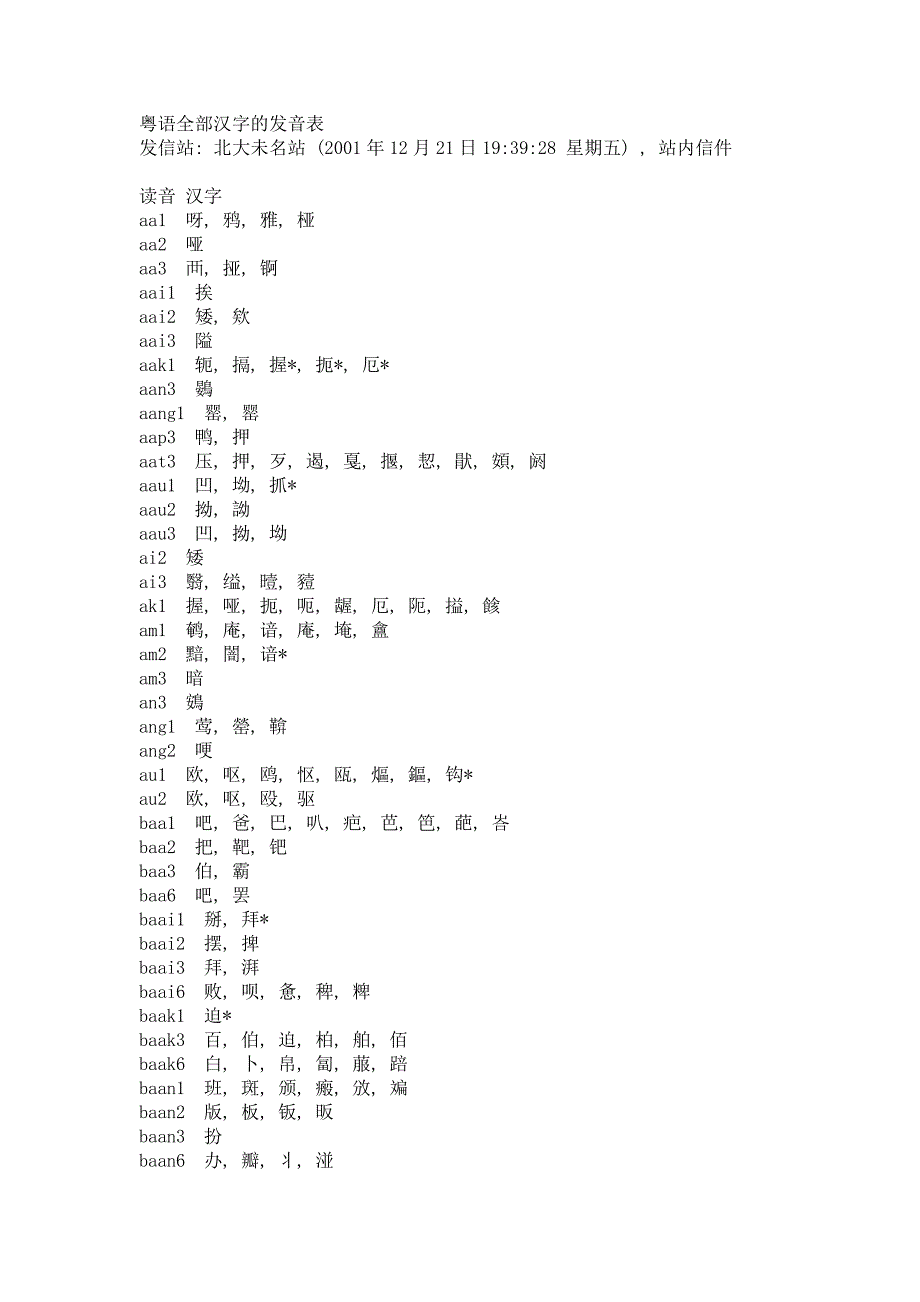 粤语全e部汉字的发音表1_第1页