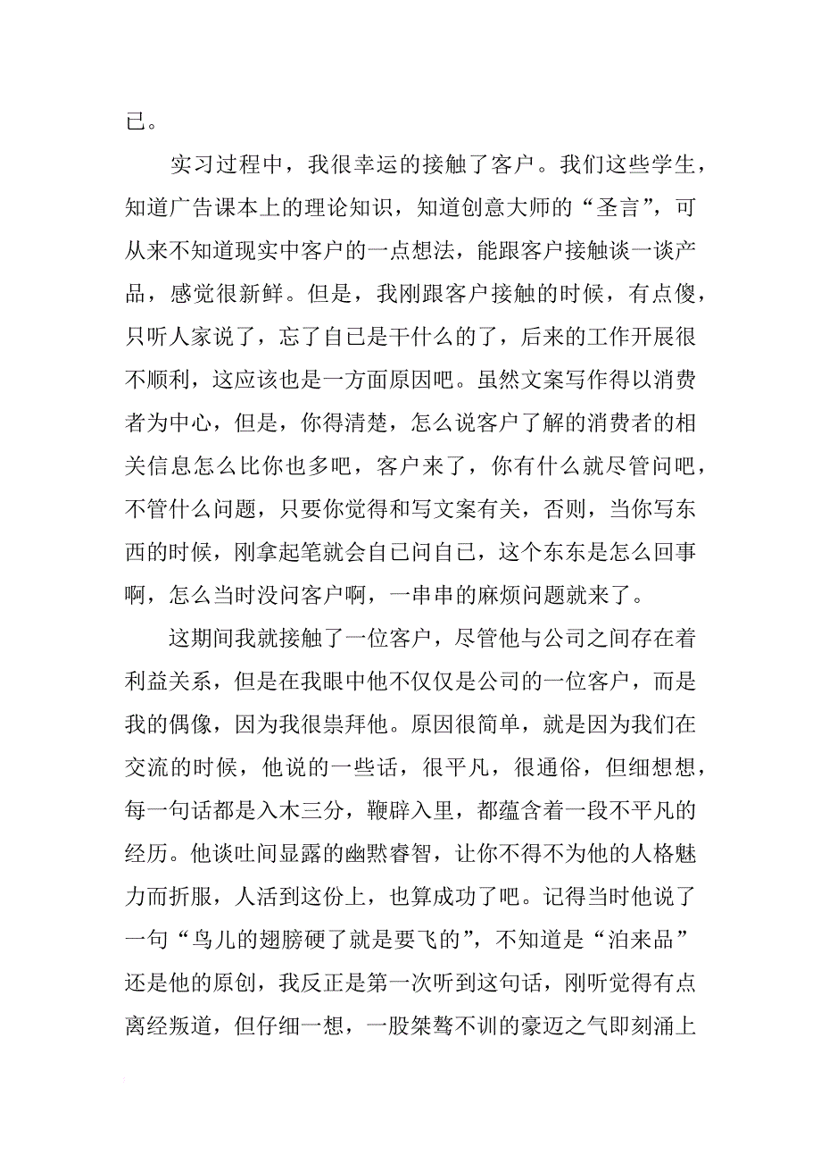 暑期广告公司文案实习报告总结_第3页