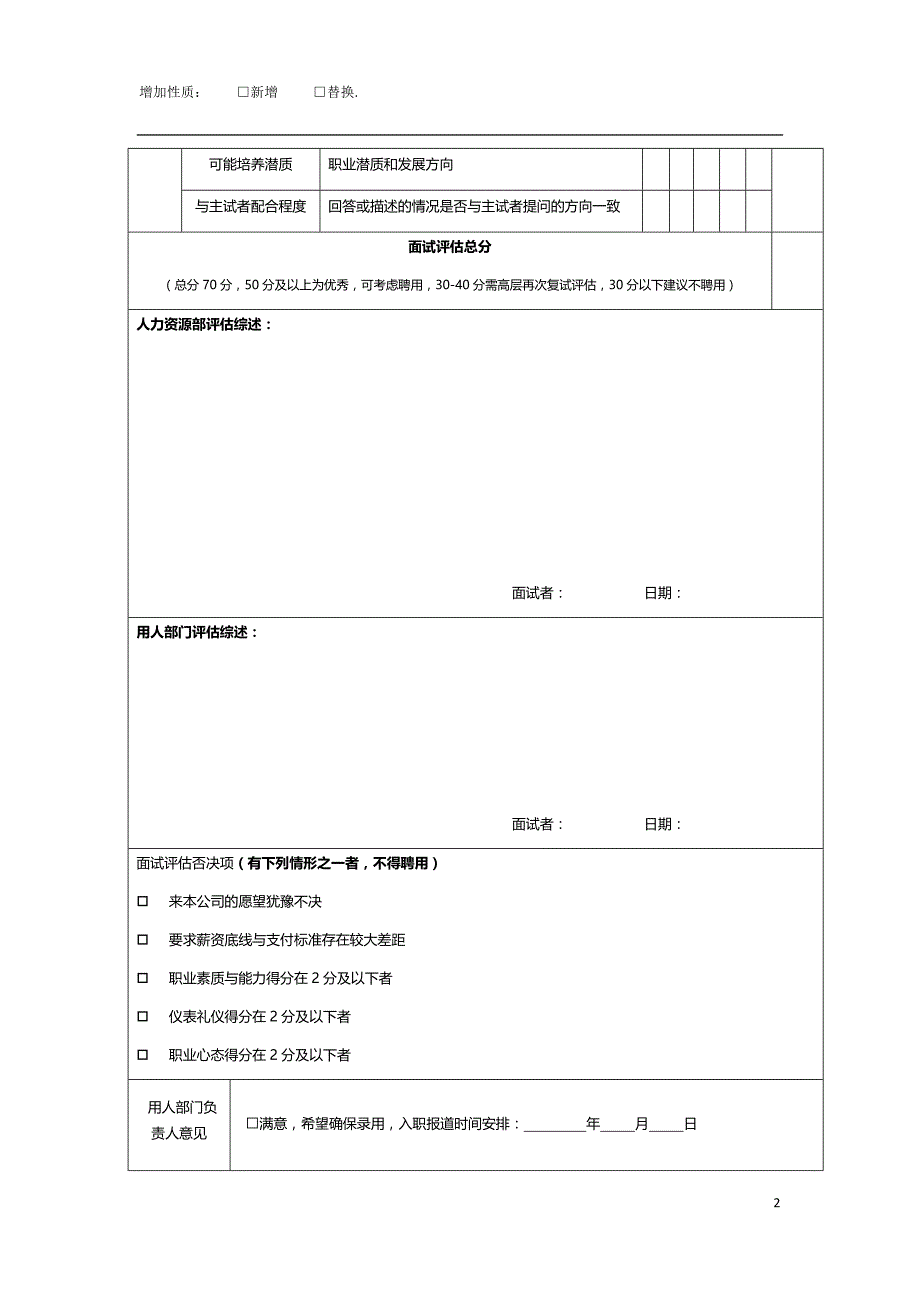 20170511-公司面试评估表_第2页