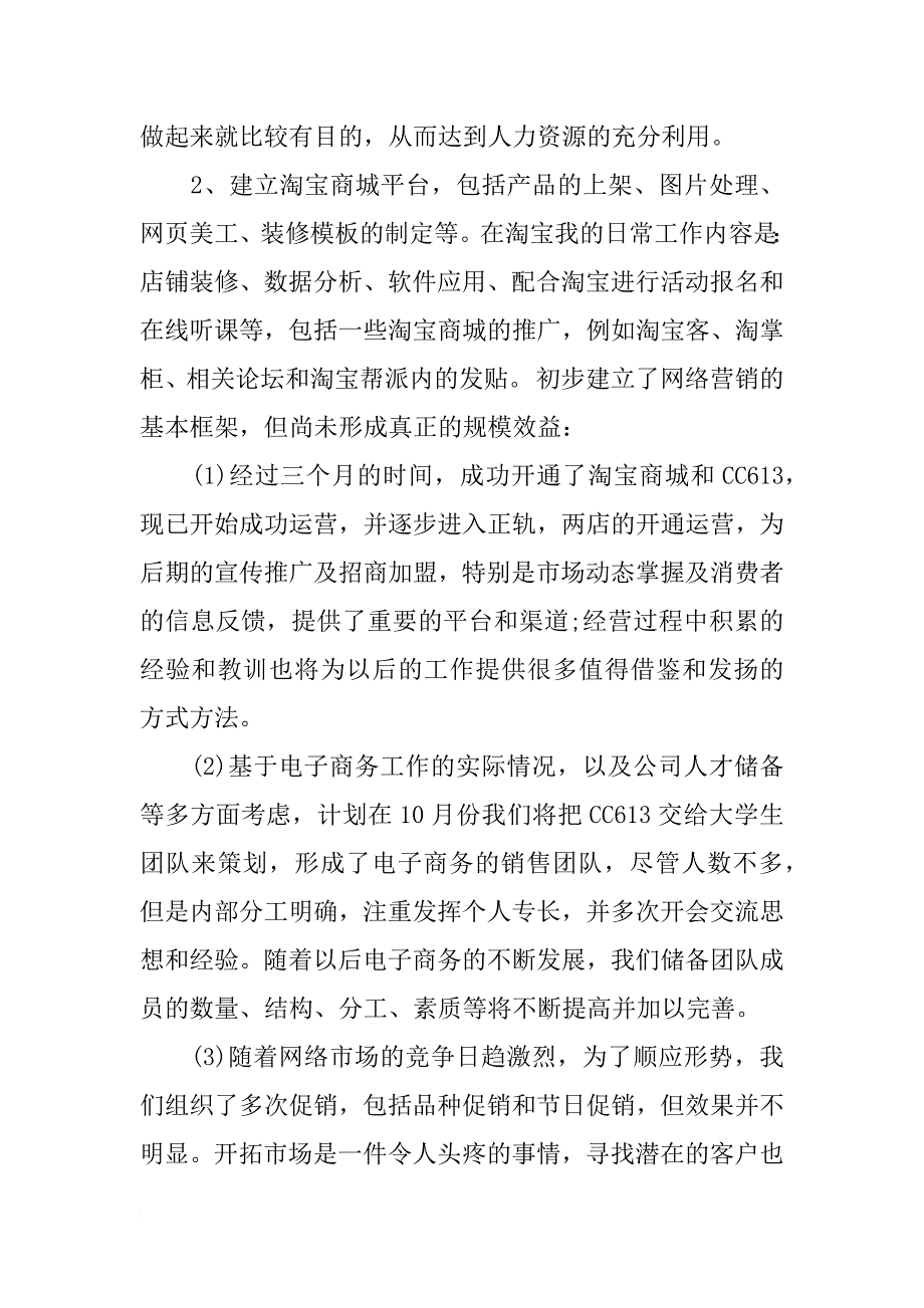 电子商务专员述职报告_第2页