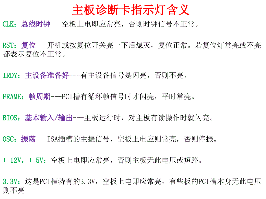 主板诊断卡.常见跑码.及维修故障说明：_第3页