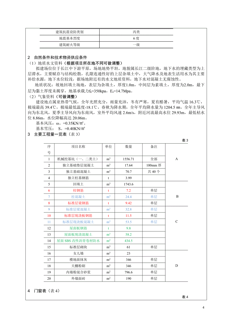 建筑施工组织课程设计任务书2016_第4页