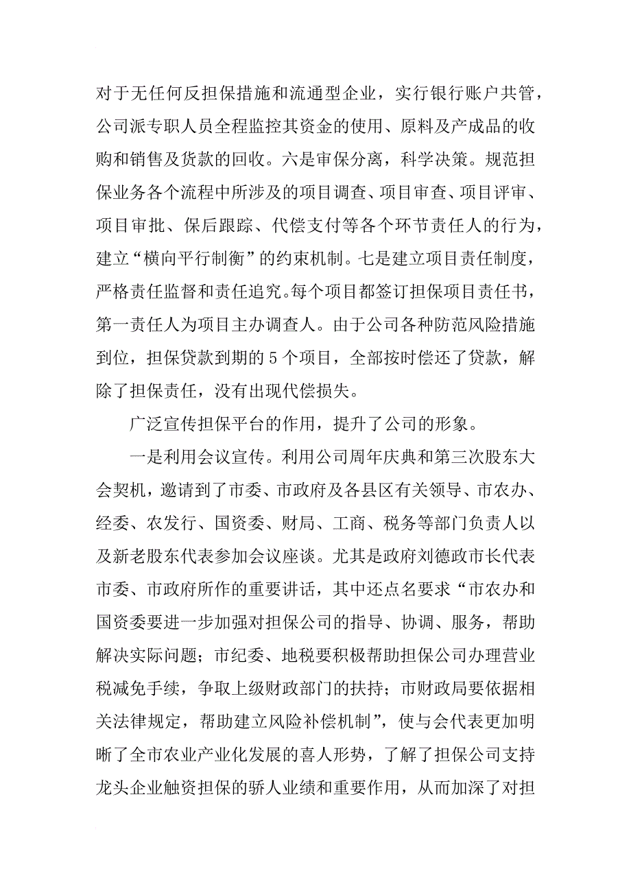 融资企业工作总结_第3页