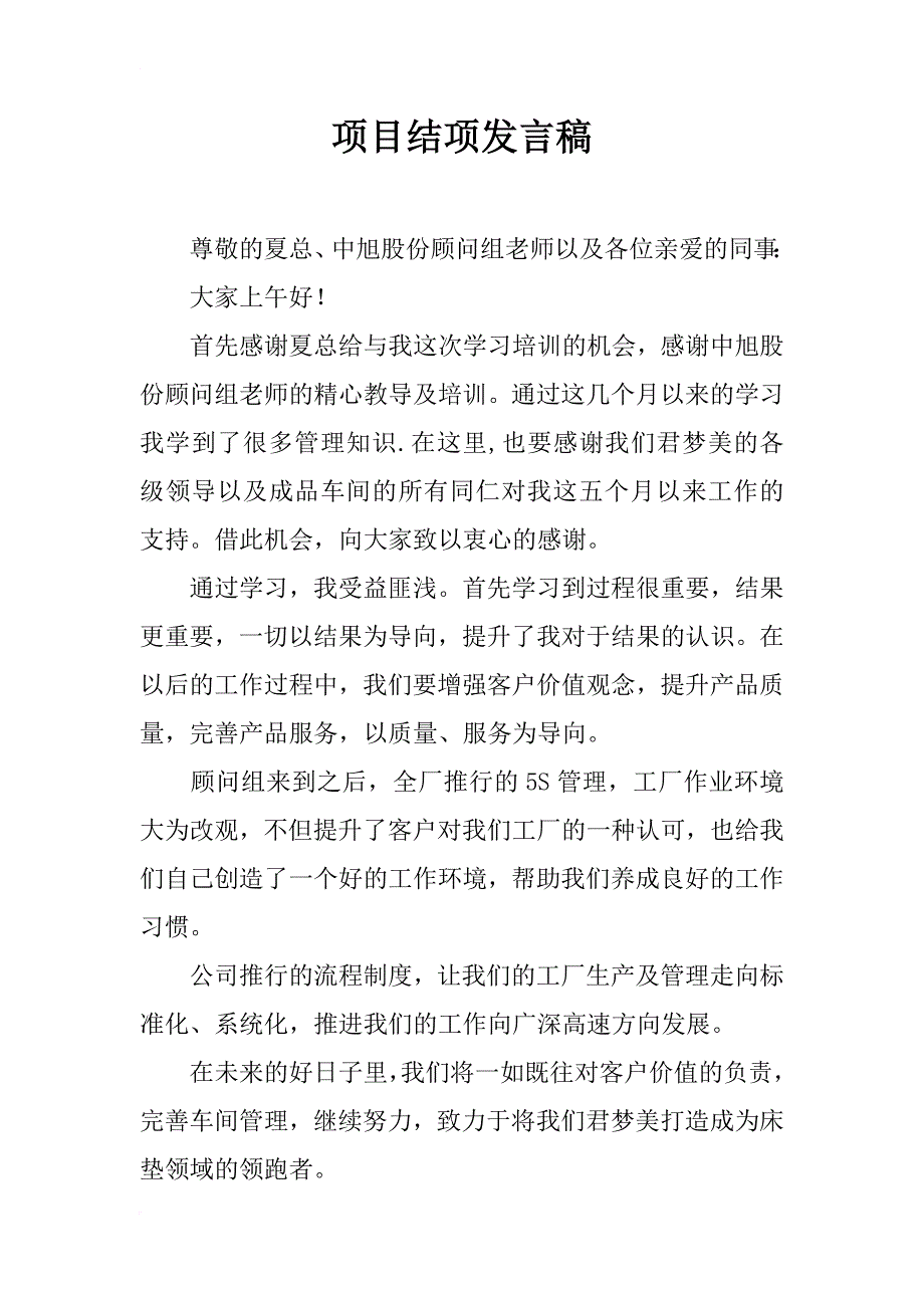 项目结项发言稿_第1页