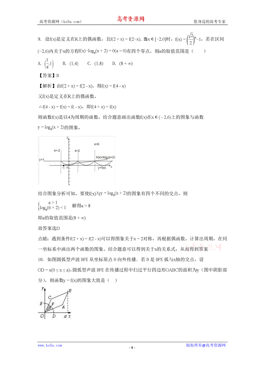 【解析版】辽宁省沈阳市学校2018届高三上学期第二次模拟考试数学（理）试题 word版含解析_第4页