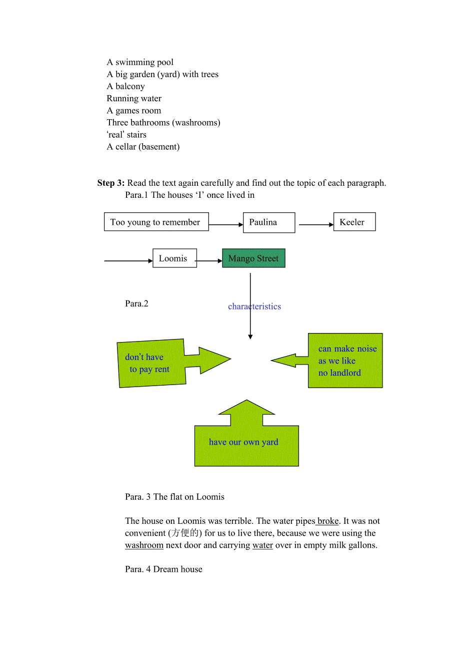 北师大模块二unit6 lesson24 dream houses 教案_第2页