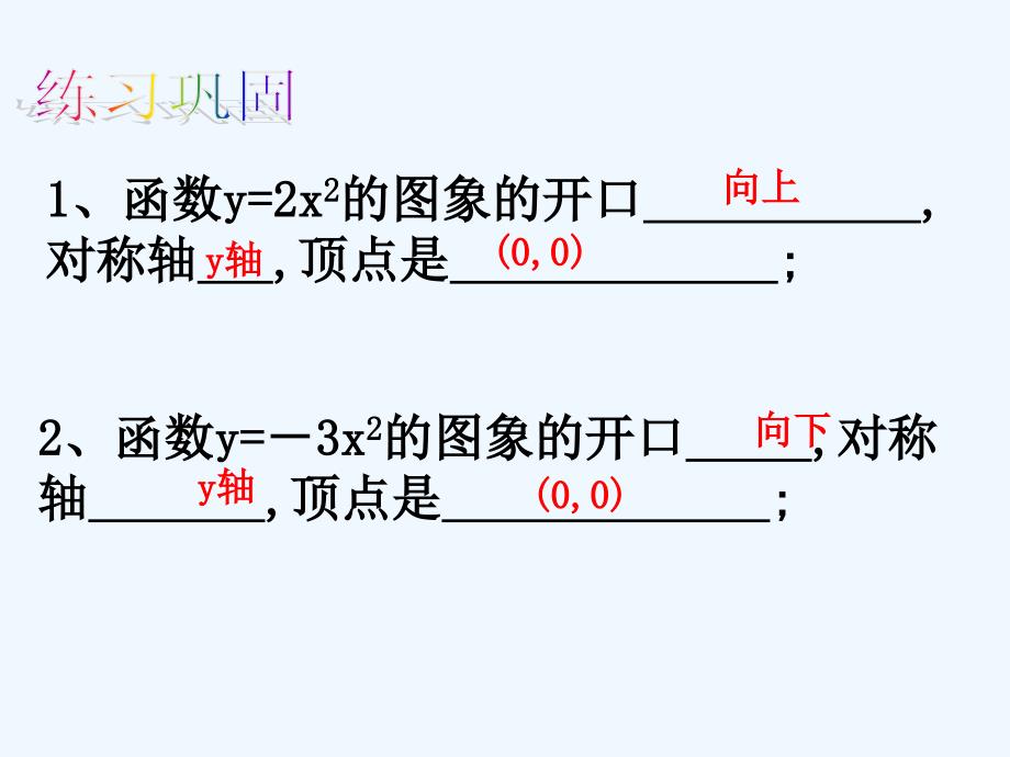 二次函数y_a2+c_的图象和性质课件ppt_第3页