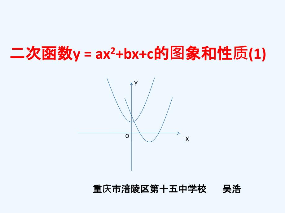 二次函数y=ax2+bx+c的图象和性质x_第1页