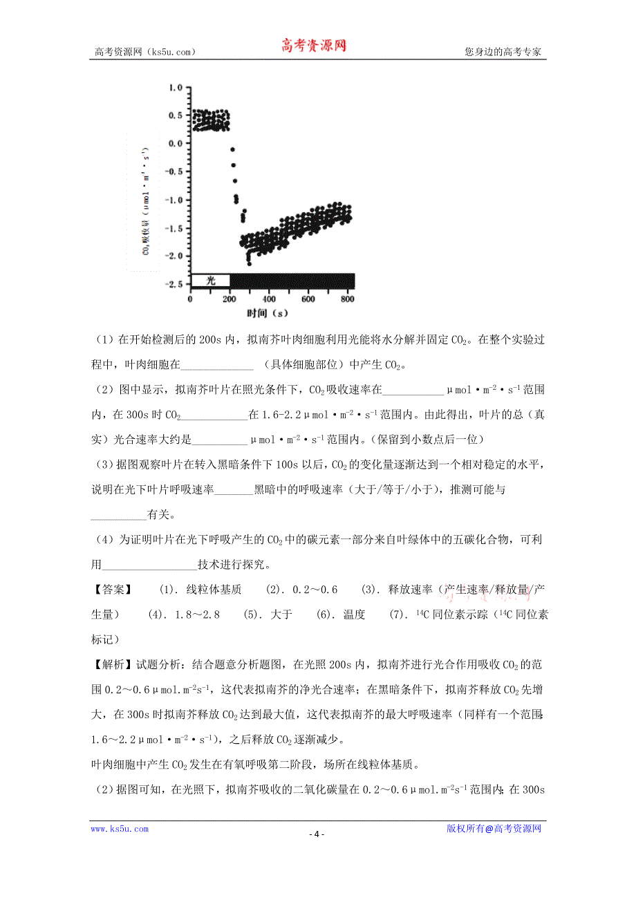 【解析版】2018届高三上学期第五次月考（一模）理科综合生物试题 word版含解析_第4页