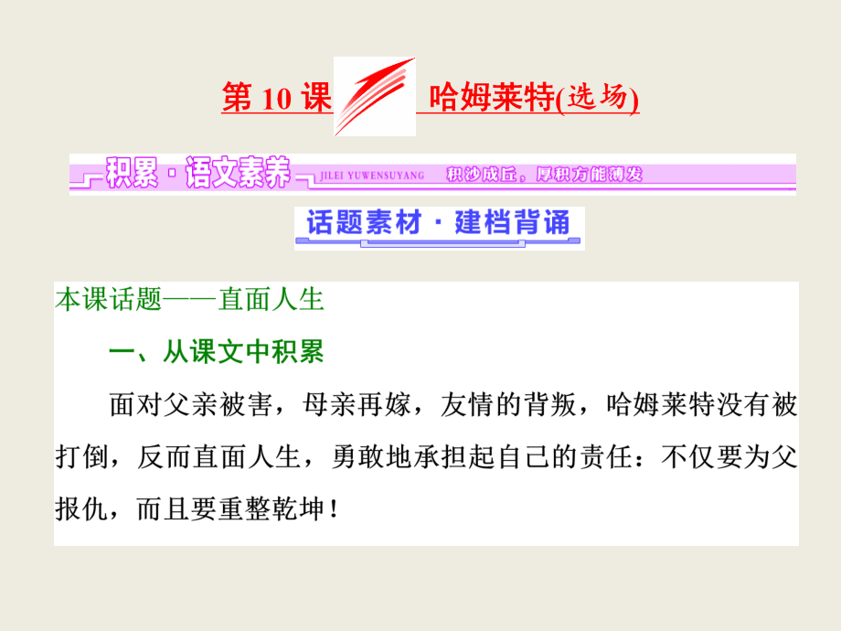 2017-2018学年语文版必修4哈姆莱特（选场）  课件（60张）_第1页