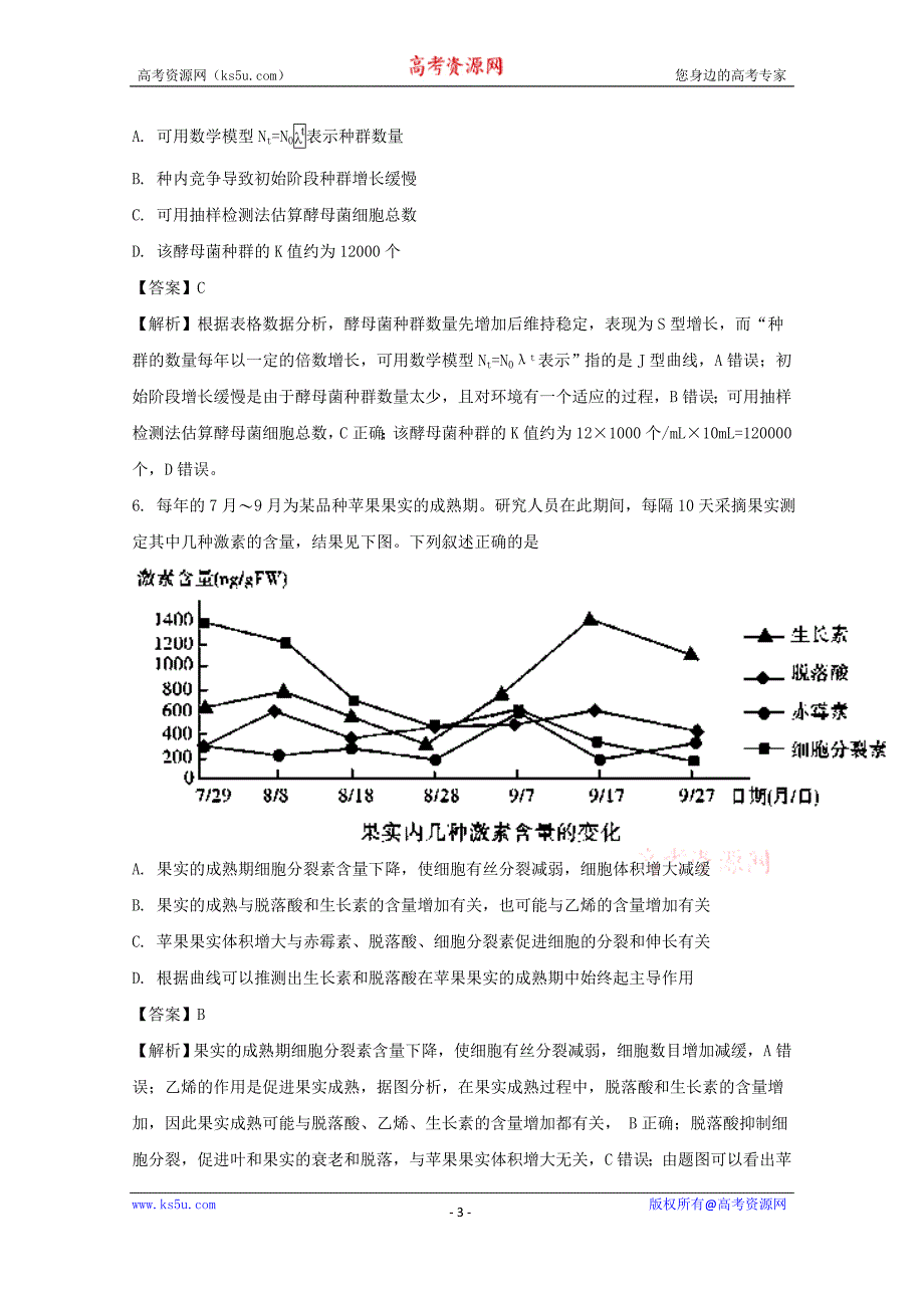 【解析版】辽宁省大连市2018届高三第二次模拟考试理科综合生物试题 word版含解析_第3页