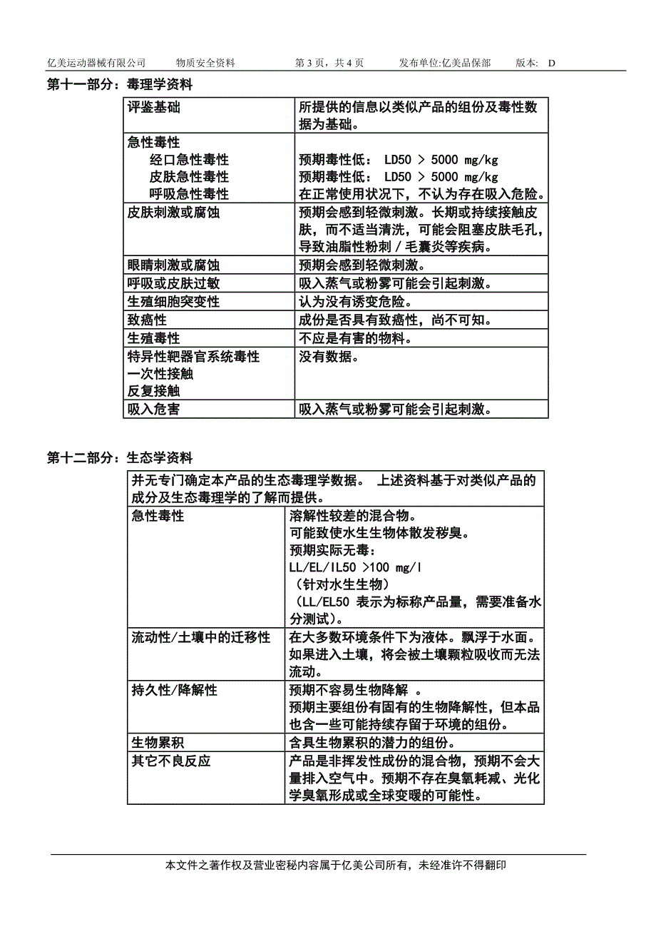 D版-（MSDS）46#抗磨液压油_第3页