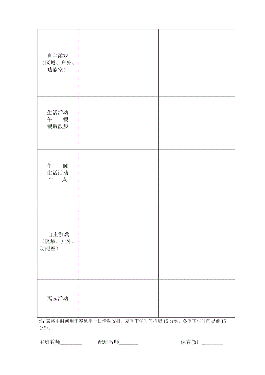 幼儿园一日活动评析表_第2页