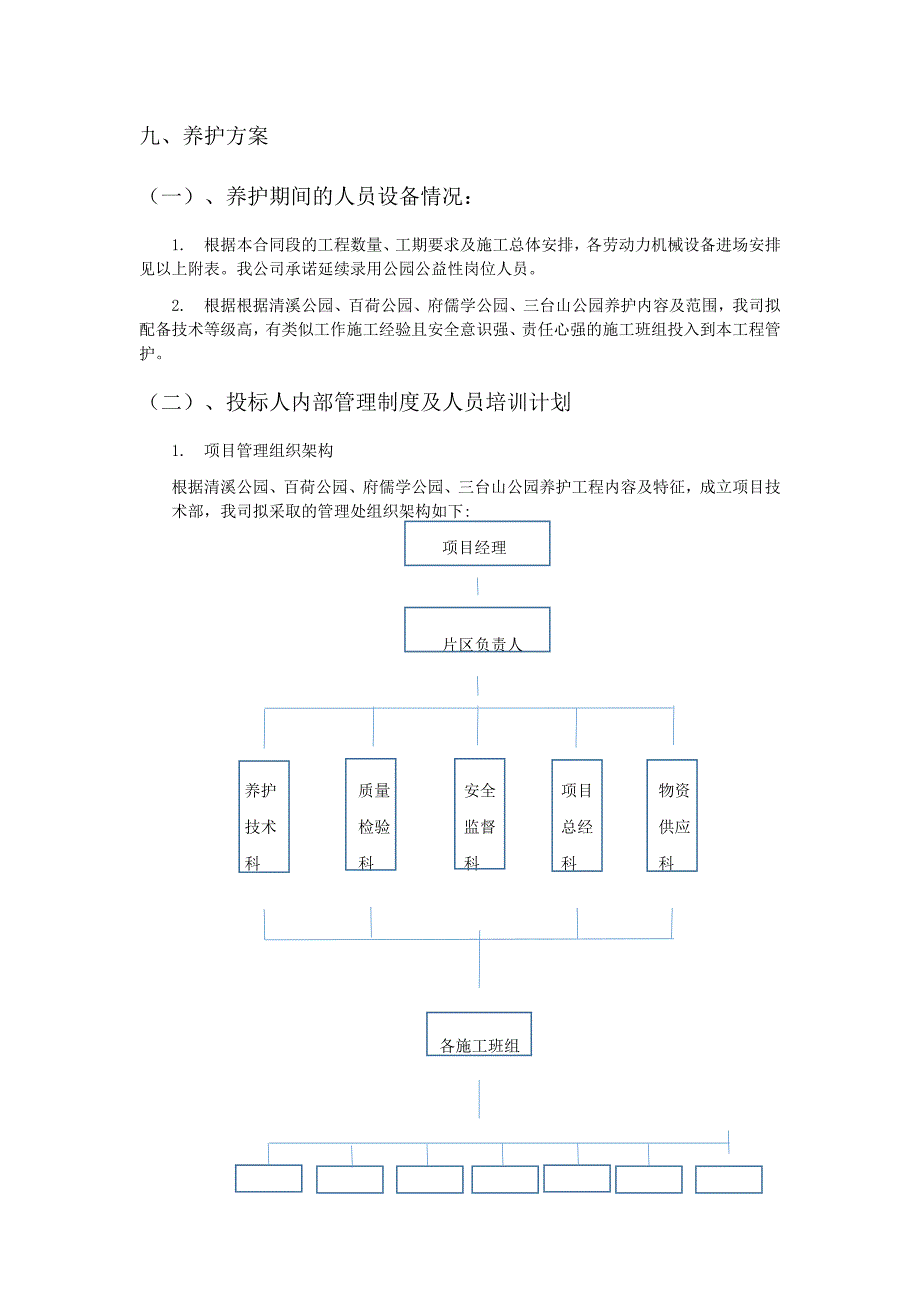 公园养护方案_第1页