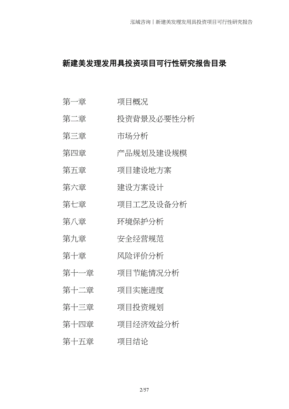 新建美发理发用具投资项目可行性研究报告_第2页