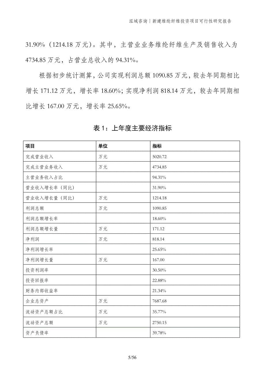 新建维纶纤维投资项目可行性研究报告_第5页