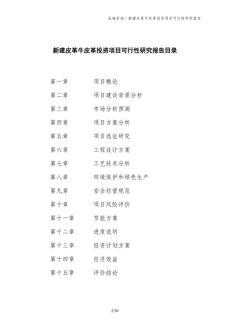 新建皮革牛皮革投资项目可行性研究报告_第2页