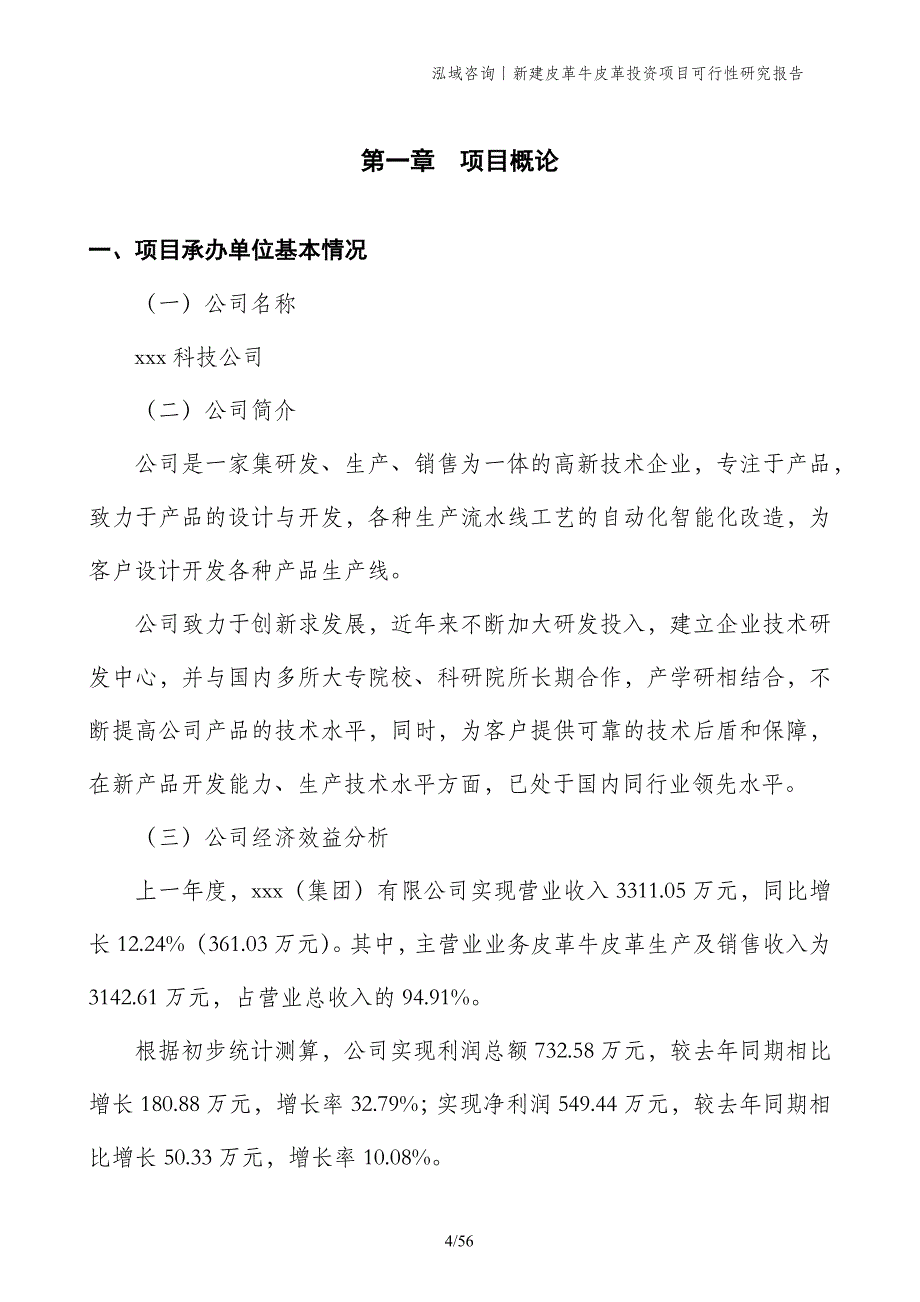 新建皮革牛皮革投资项目可行性研究报告_第4页