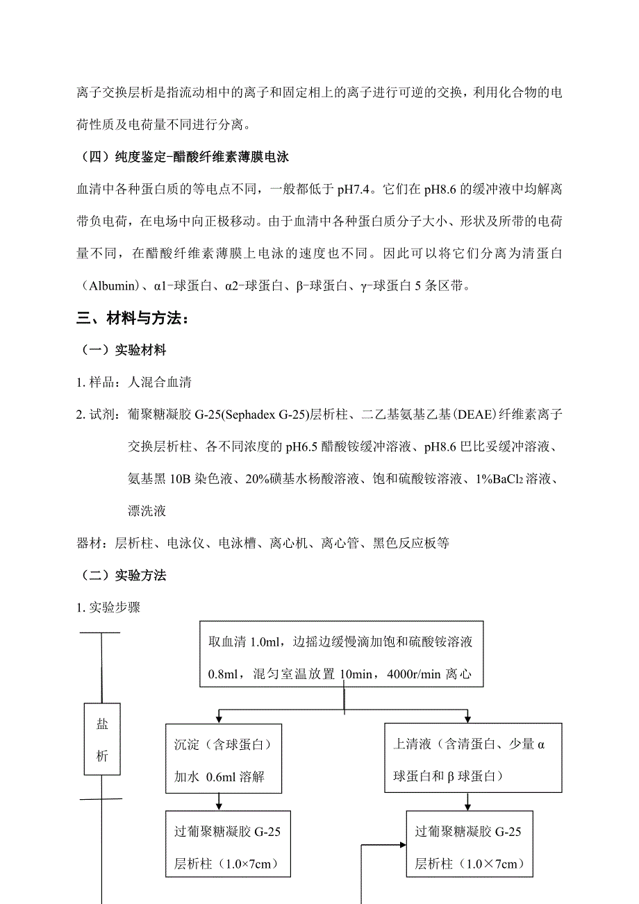 血清清蛋白、γ-球蛋白分离、纯化与纯度鉴定_第2页