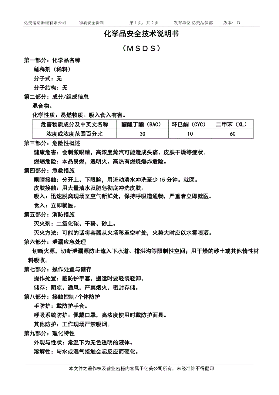 D版-（MSDS）稀料_第1页