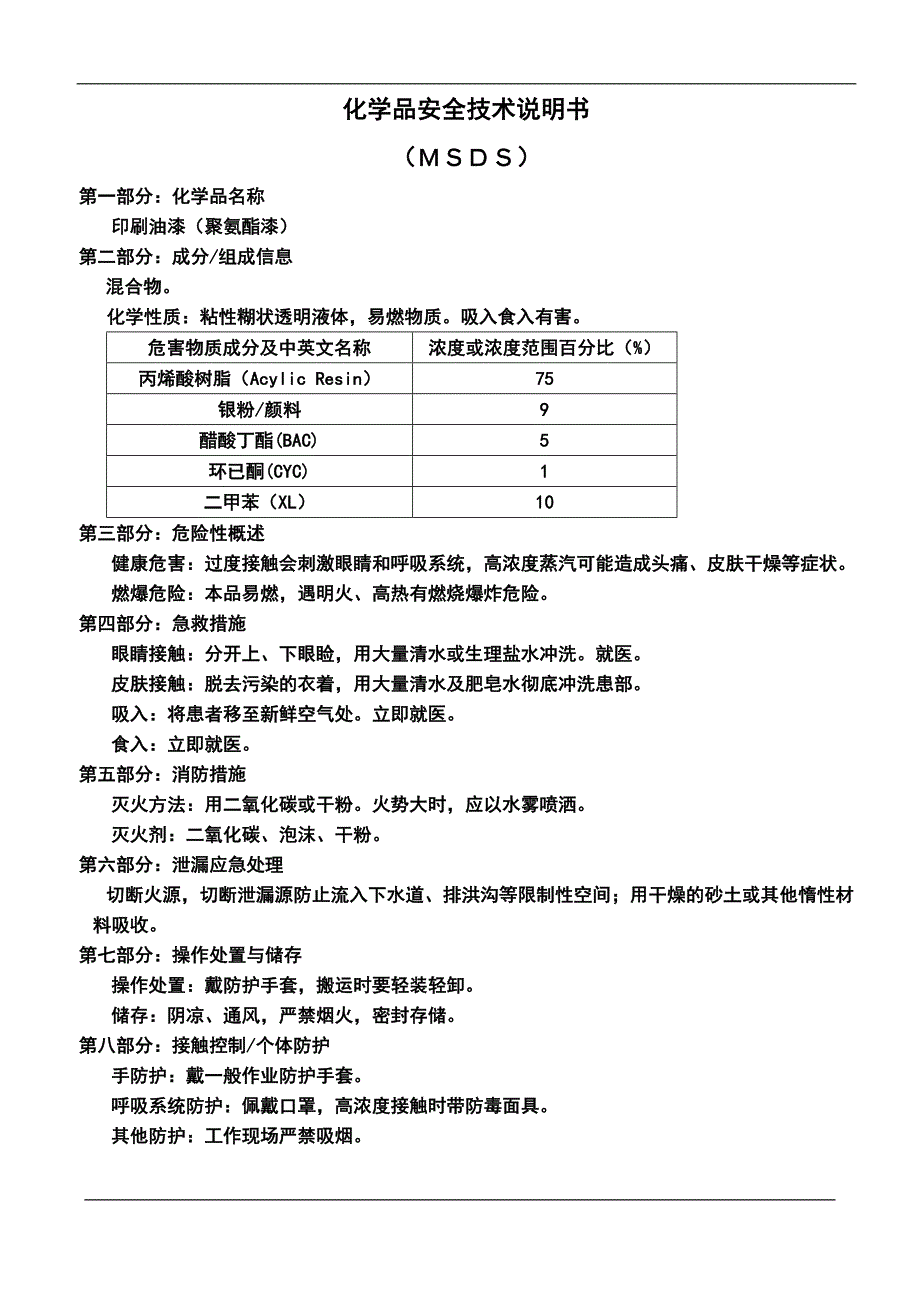 D版-（MSDS）油墨_第1页