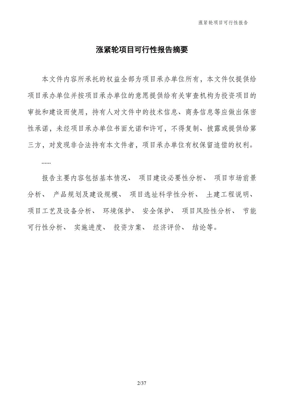 涨紧轮项目可行性报告_第2页