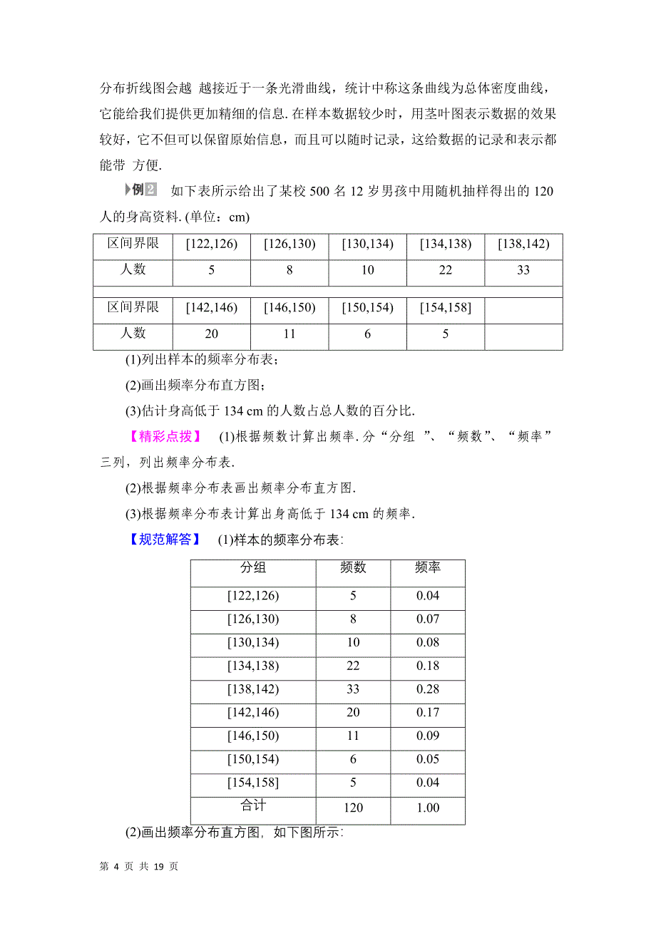 2017-2018学年人教b版必修三     统计  章末分层突破  学案_第4页