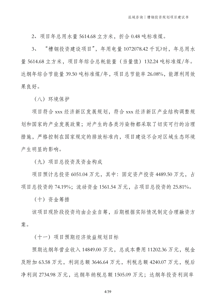 槽钢投资规划项目建议书_第4页