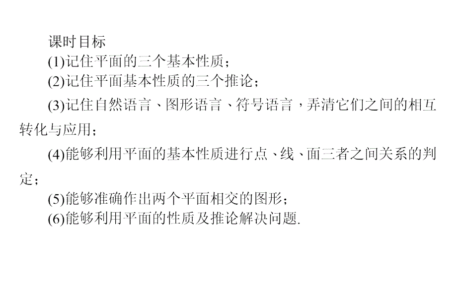 2018-2019学年人教b版必修2 平面的基本性质与推论 课件（46张）_第2页