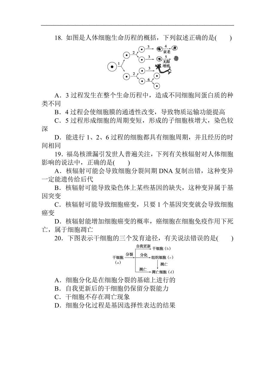 2019高考生物二轮复习练习：考点狂练 10 word版含解析_第5页