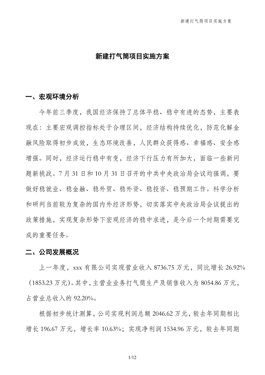 新建打气筒项目实施方案_第1页