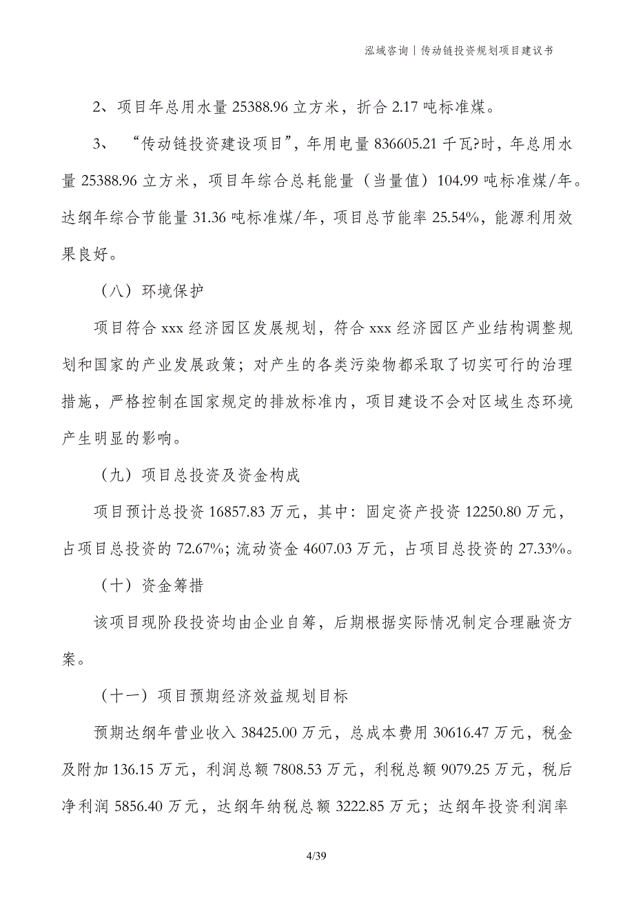 传动链投资规划项目建议书_第4页