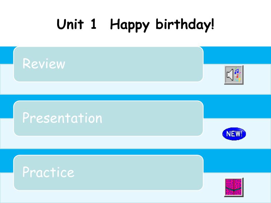 小学英语外研版三年级起点三年级上Module7《Unit　1　Happy　birthday!》PPT课件_第2页