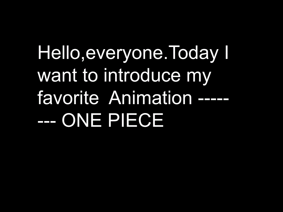 海贼王英语演讲含有中文翻译版_第1页