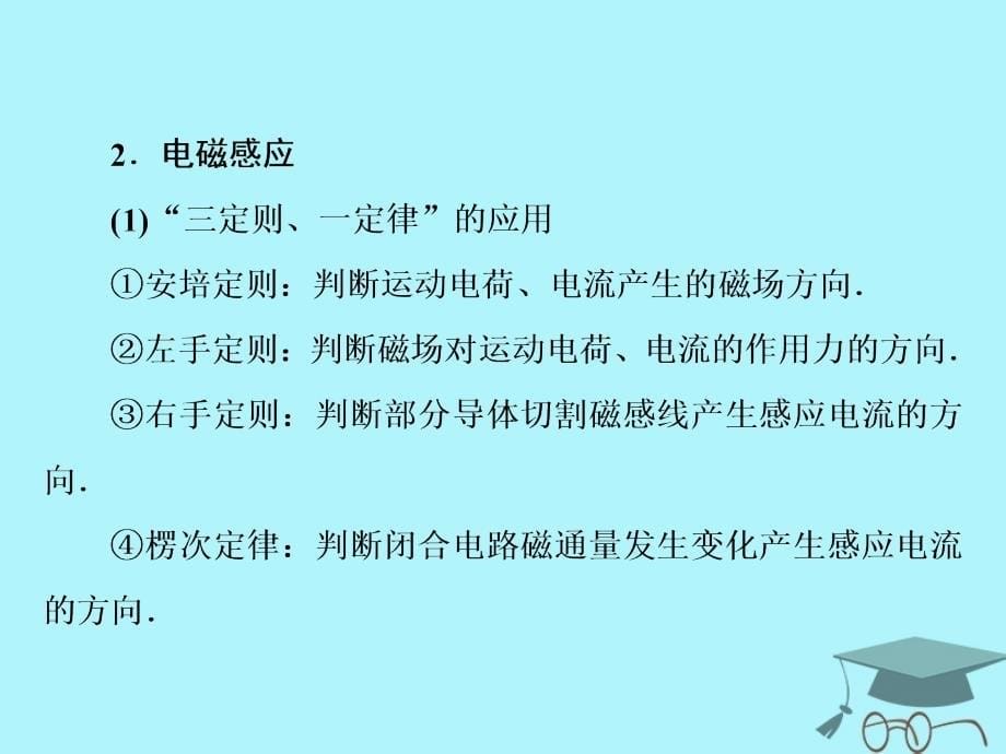 2018年高考物理二轮复习第三部分临考教材回扣经典题型再做考前第5天电路与电磁感应近代物理初步课件新人教版_第5页