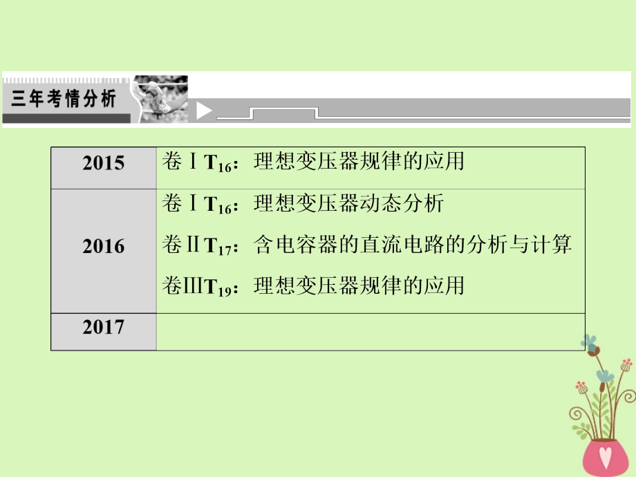 2018年高考物理二轮复习第一部分专题四电路与电磁感应第1讲恒定电流和交变电流课件新人教版_第2页