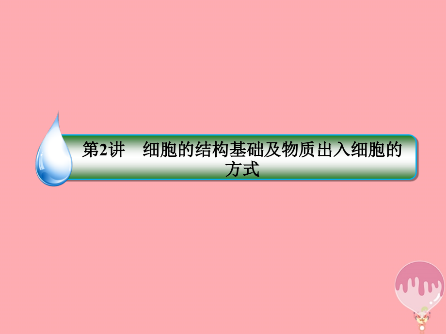 高三生物二轮复习 专题一细胞的成分、结构和功能 1_1_2 细胞的结构基础及物质出入细胞的方式课件 新人教版_第3页