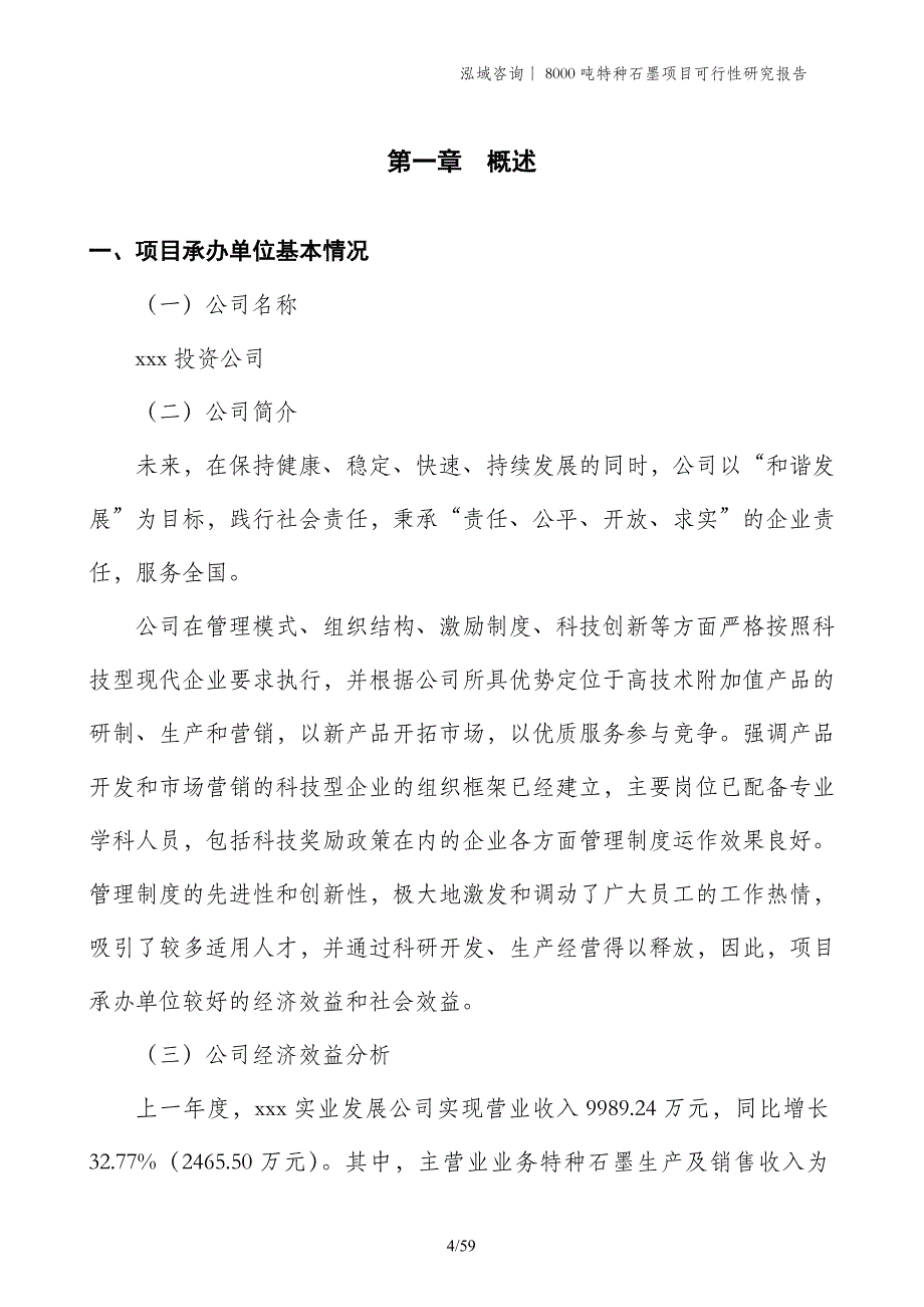 8000吨特种石墨项目可行性研究报告_第4页