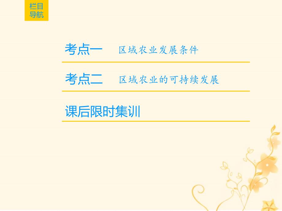 2019届高考地理一轮复习第10章区域可持续发展第4节区域农业的可持续发展__以美国为例课件新人教版_第2页