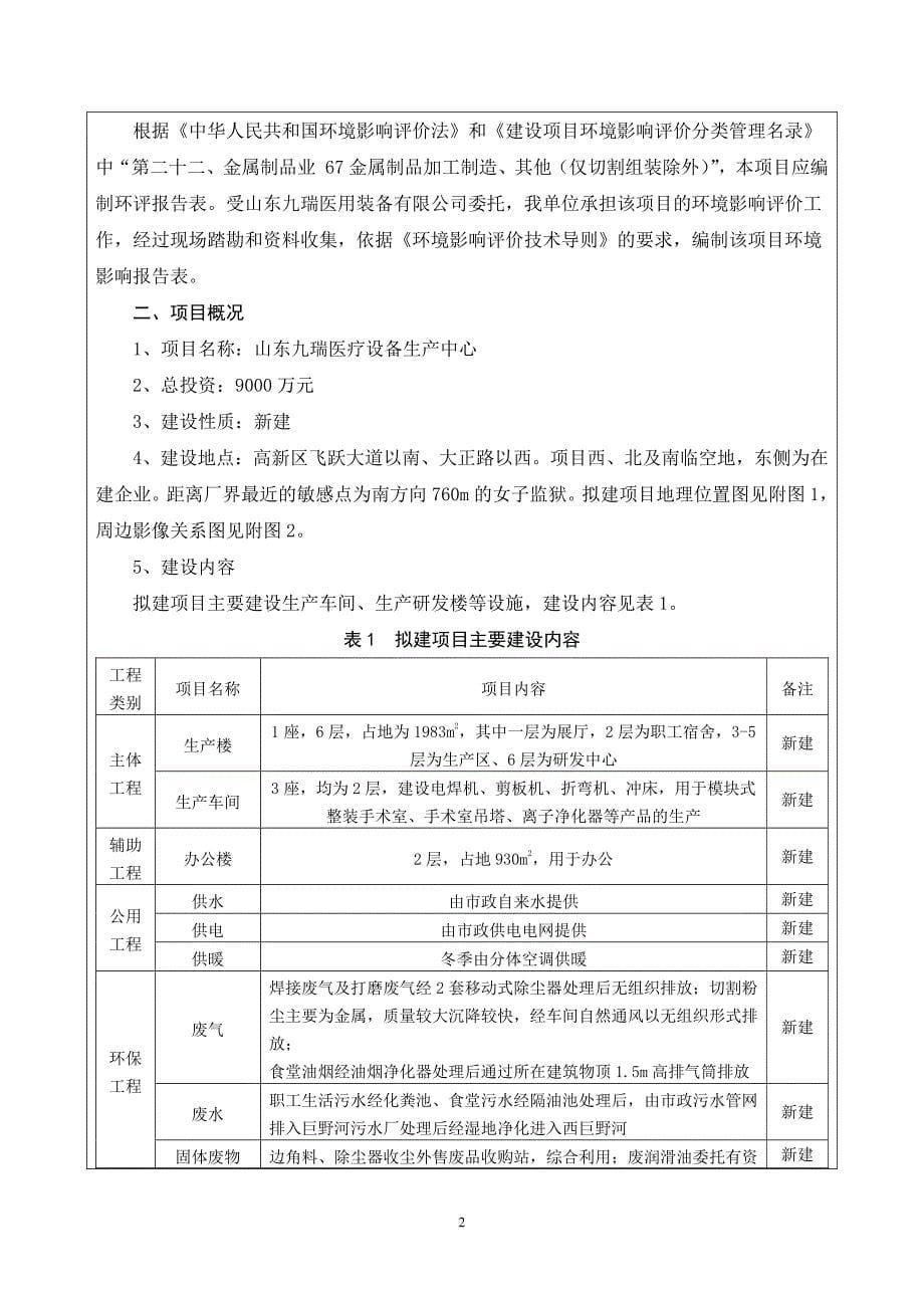 山东九瑞医疗设备生产中心项目配套石料水稳站项目环境影响报告表_第5页