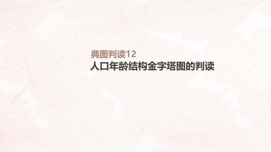 2019高考地理一轮复习 典图判读12 人口年龄结构金字塔图的判读课件 鲁教版_第1页